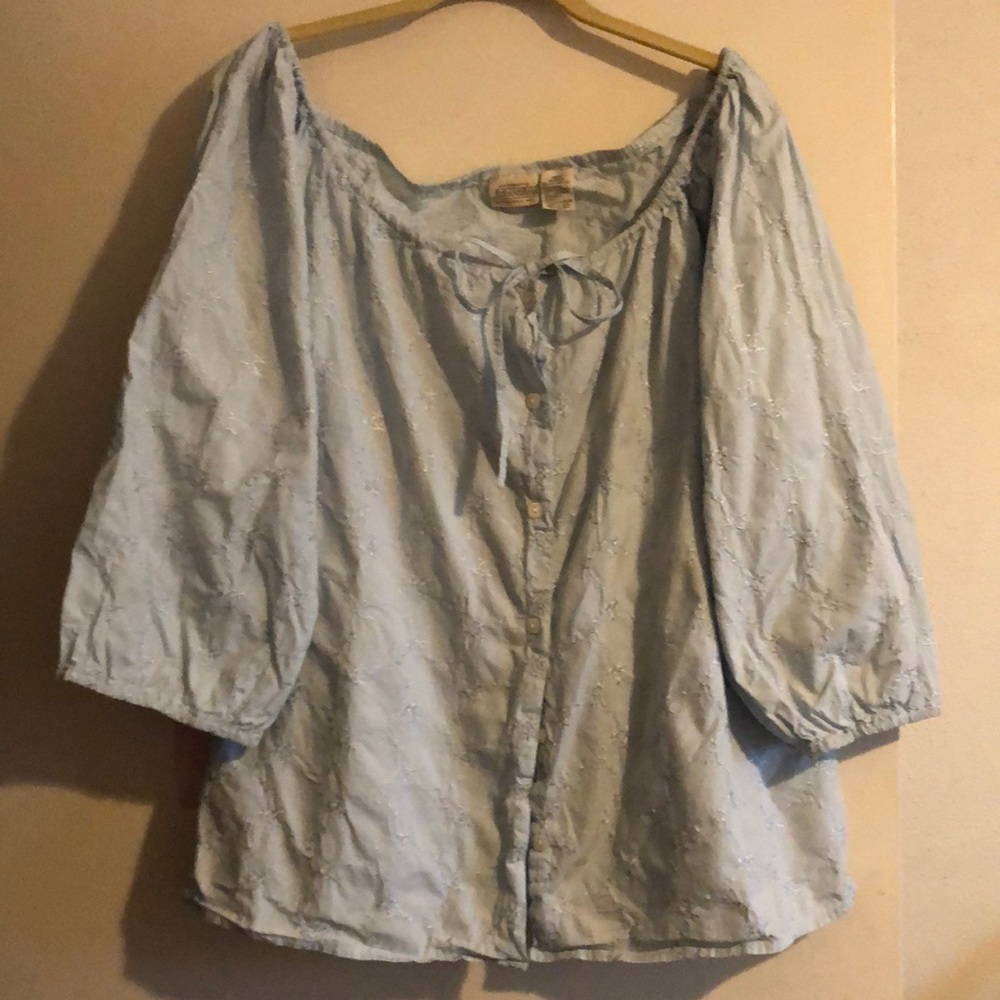 18W St. John , blouse light blue